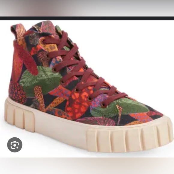 FARM Rio Leopard Mushroom Flatform High Top Sneaker Size 7 - Picture 1 of 16